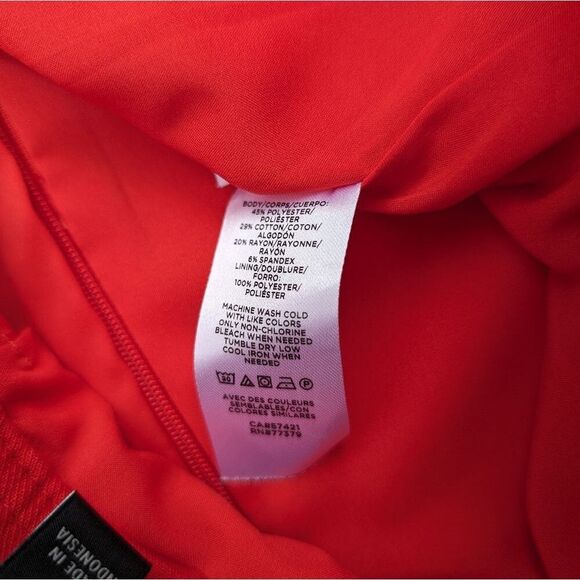 Ann Taylor skirt mod red buttons belt pencil 00p - Picture 6 of 6